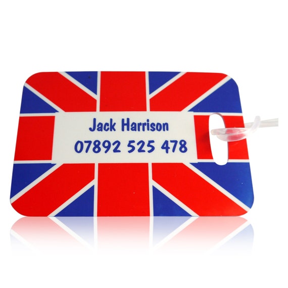 union jack luggage tag