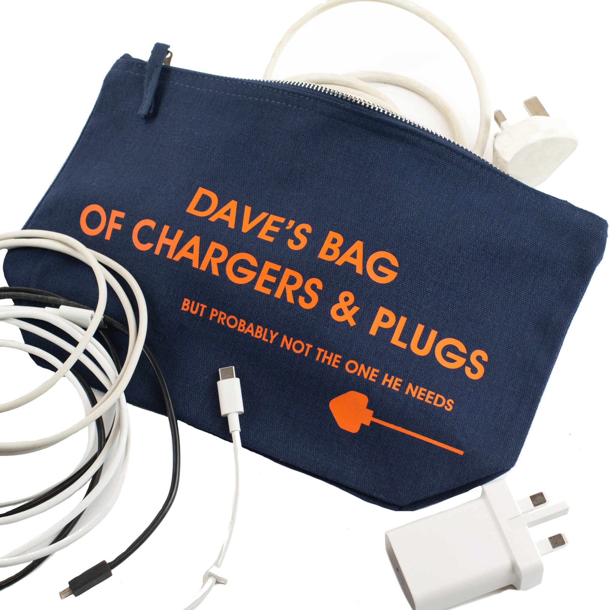 Personalised Charger Pouch Personalised cable charger bag Etsy