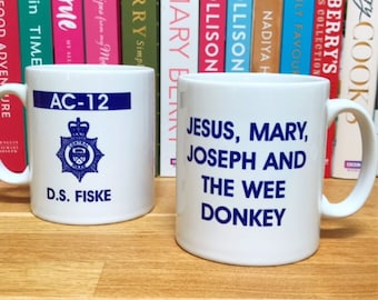 Personalised Line of Duty Mug - Mary, Jesus, Joseph and the Wee Donkey Mug - Father's Day Gift