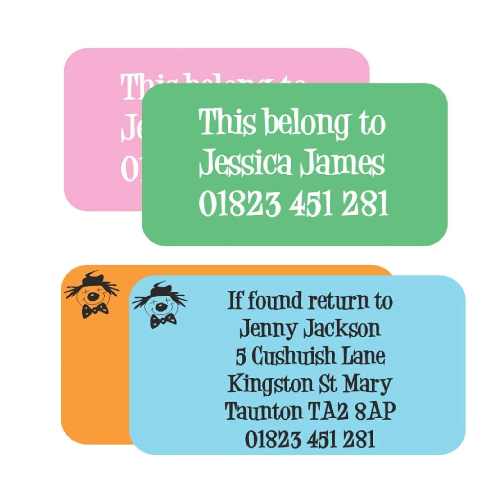 Personalised Address Stickers Named Address Labels Stick Etsy
