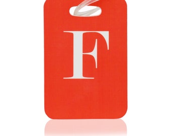 Initial Luggage Tags  - Luggage Tag with Name and Initial - Monogram Luggage Tag