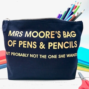 Personalised Teacher Pencil Case -  Gift for Teacher - Personalised Pencil Case
