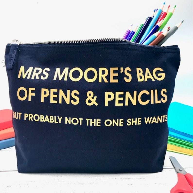 Personalised Teacher Pencil Case Gift for Teacher Etsy UK
