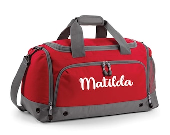 Personalised Child's PE Sports Bag, Kid's Holdall with Name, Kids Gift with Name