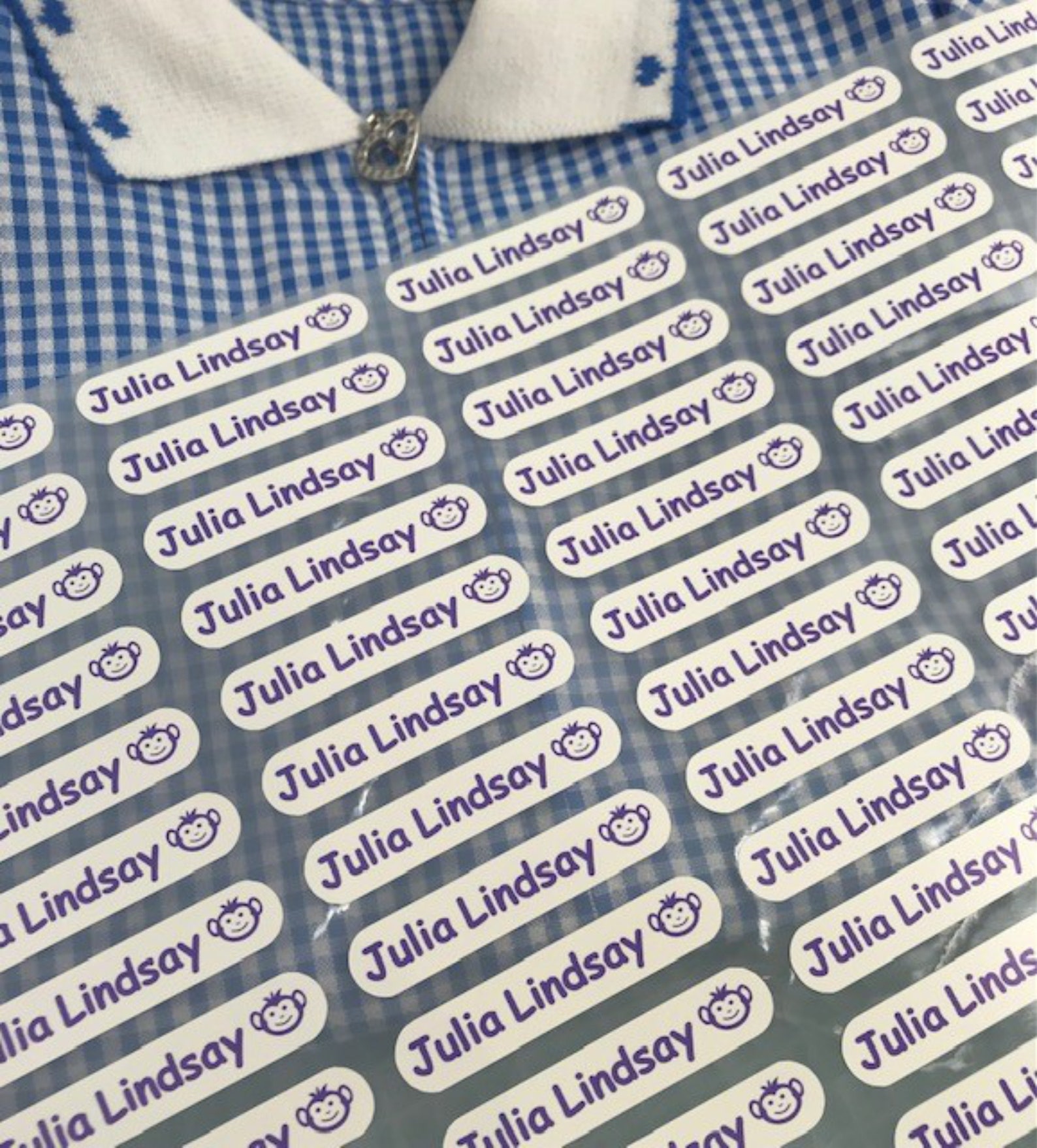 Uniform Labels Iron on Name Tags Kids Clothing Labels Etsy