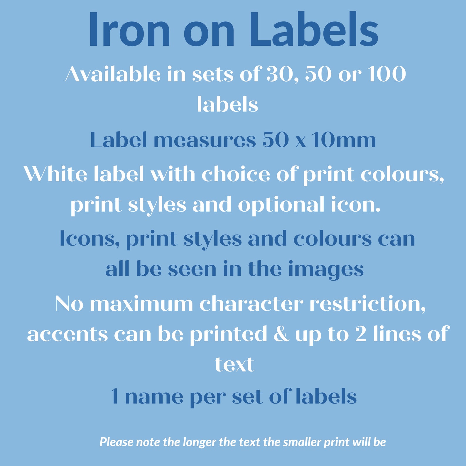 Iron on Name Labels Personalised Iron on Name Labels Iron on Etsy UK