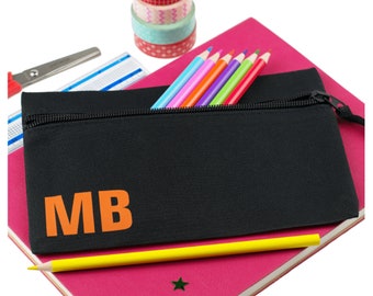 Cute Initials Personalised Pencil Case - Personalized Pencil Case - Personalised Pencil Case for Girls or Boys- Custom Pencil Case