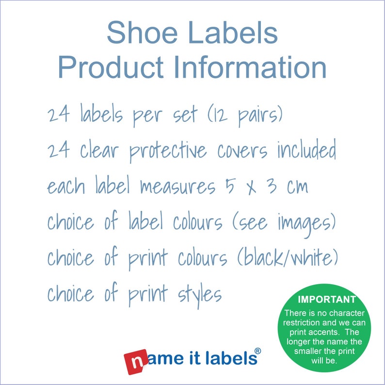 Shoe Labels for Kids Label Stickers for Shoes Shoe Name Etsy UK