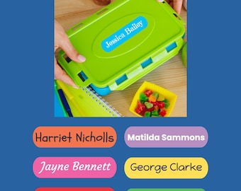 Personalised Name Labels, Waterproof Stickers for Back to School