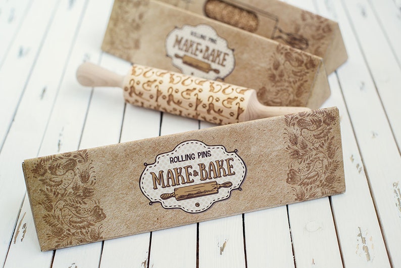 Damask Embossing Rolling Pin Ornament Cookie Stamp Engraved Pattern Rolling Pin Cookie roller gift for her image 5