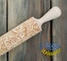 Flowers 3d Rolling Pin Cookie Stamp Engraved Floral Pattern Embossing Roller Pin 