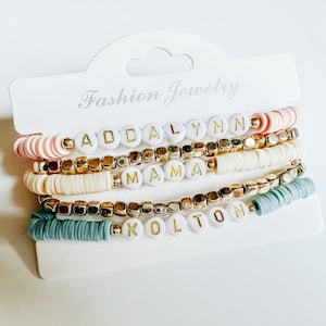 Custom Name Bracelet Stack