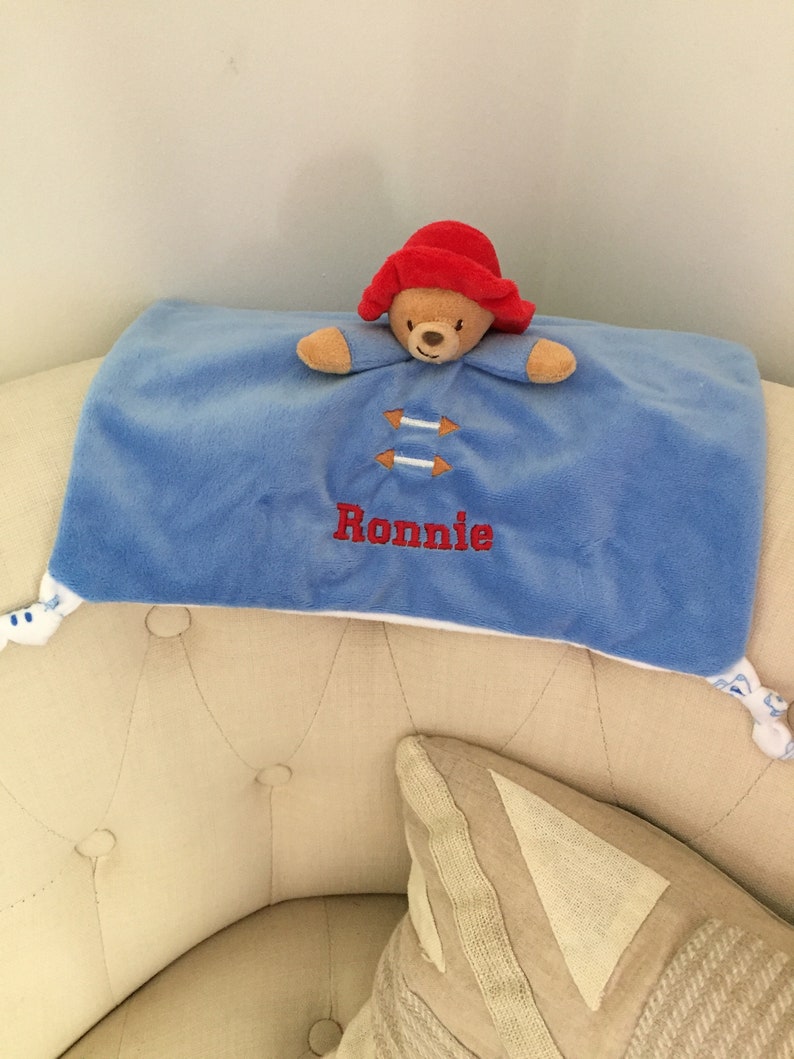 Personalised Paddington Bear Baby Comforter Comfort Blanket Etsy