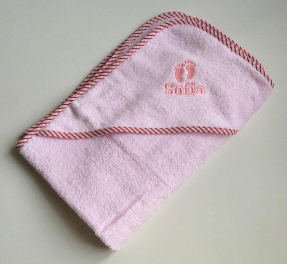 personalised baby hooded towel