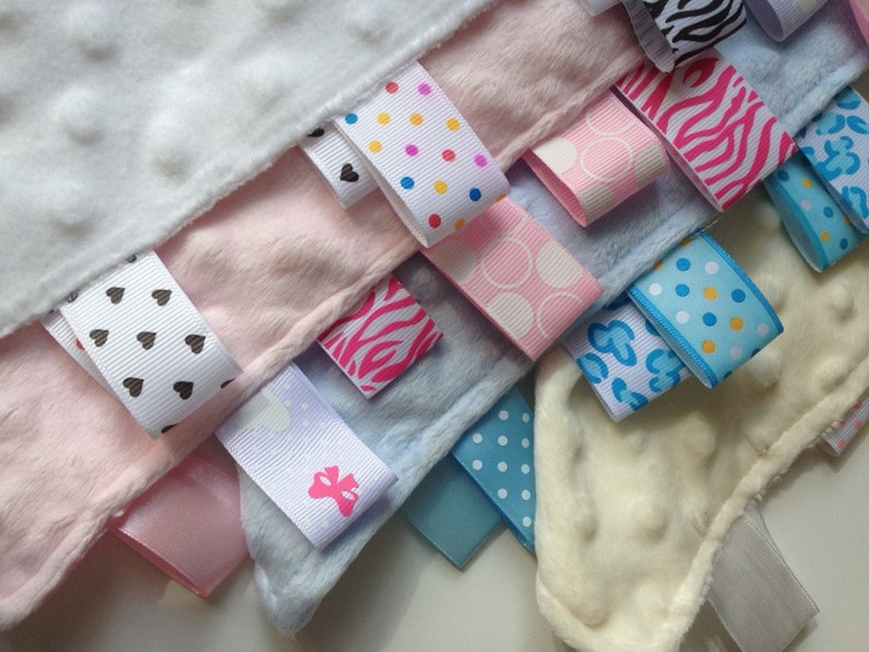 Personalised Taggie Taggy blanket Arched Name