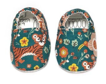 tiger garden green baby moccasins newborn moccasins floral baby booties for girl baby shoes baby shower gift for girl