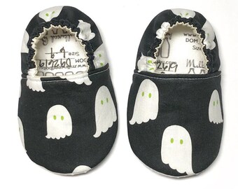 Ghost moccasins, Halloween Moccasins, Montessori Halloween, First Halloween