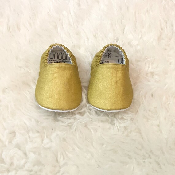 baby girl gold moccasins