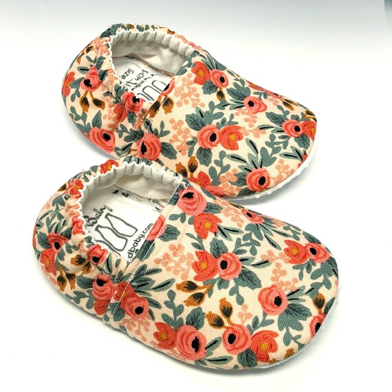 floral baby shoes