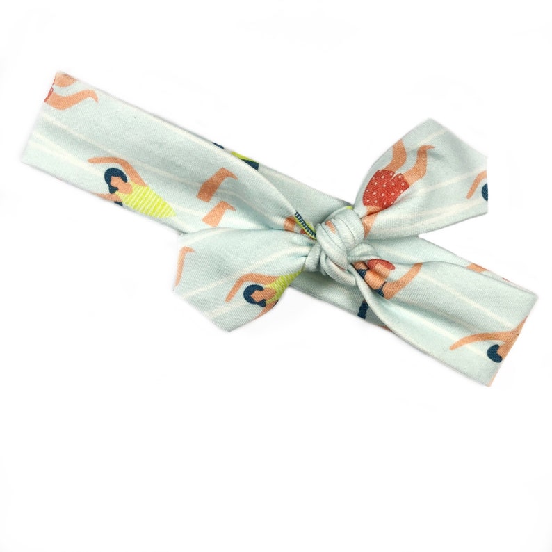Pool Party Headband Organic Cotton Knotted Headband Infant Headband Toddler Headband Baby Shower Gift