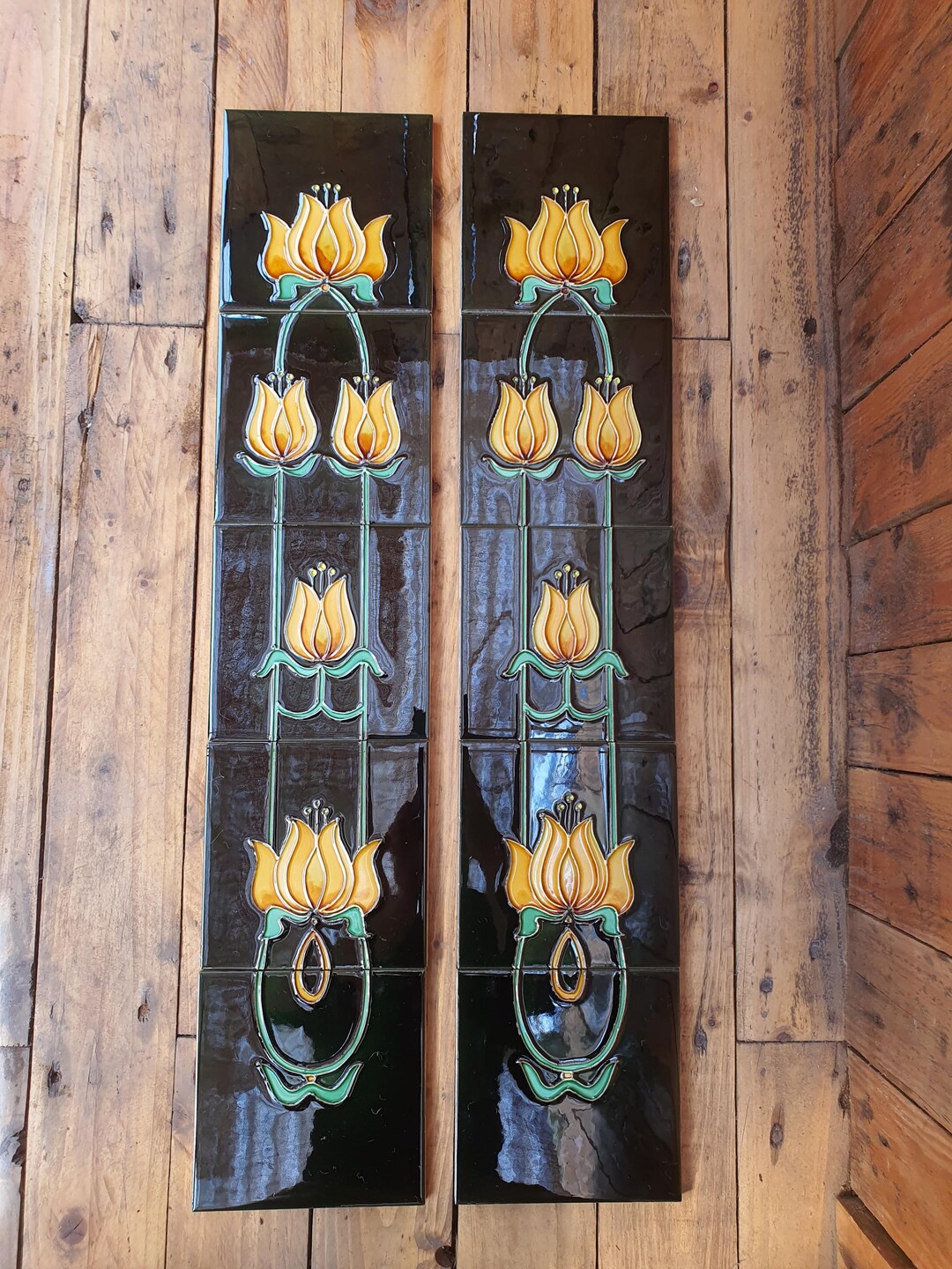 Hand Painted 10 Tile Panel Sets - Etsy UK