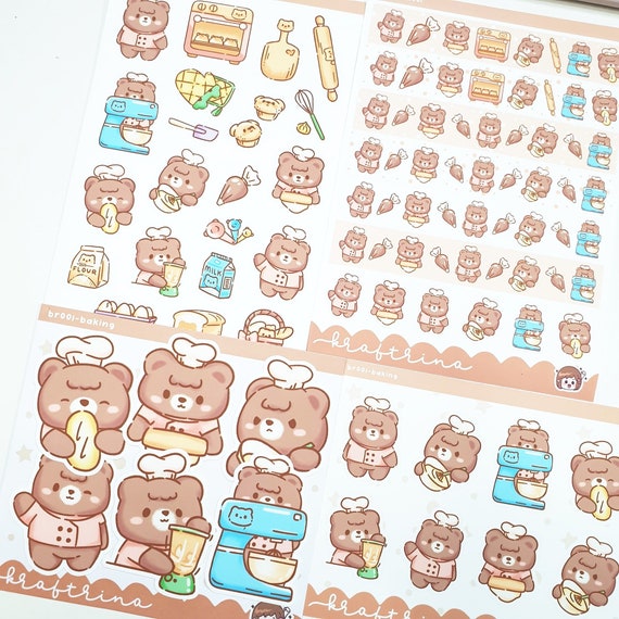 Cute Girls Stickers for Scrapbooking - 100 Sheets Pet Kawaii Cartoon People Food Aesthetic Decals for Journaling Notebook Diary Planner Album Bullet