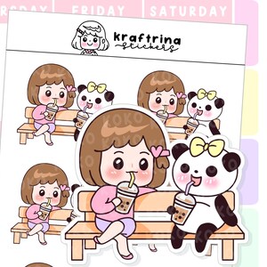 Koko - Dog Date, Dog Park, Dog Love Deco | Hand drawn cute stickers for planner, hobonichi, bullet journal, scrapbook (63-K003 Deco)