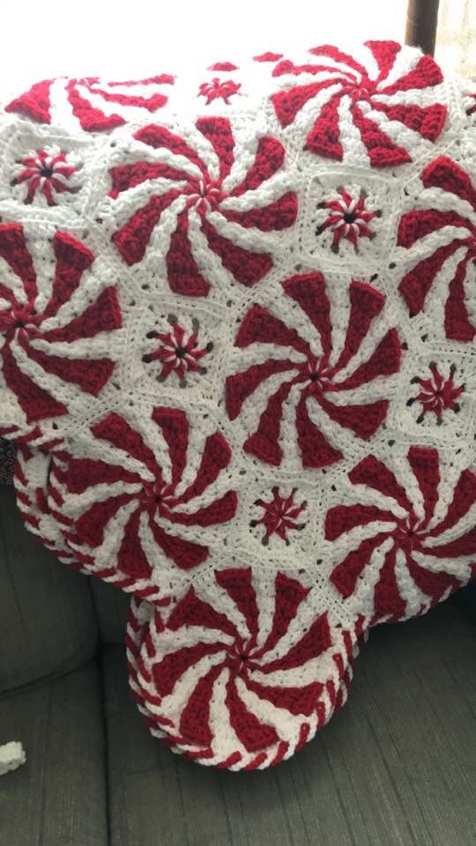 Peppermint Afghan Etsy