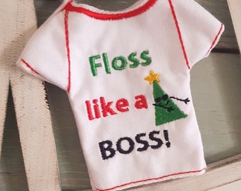 ELF T-Shirts/Costumes - Mischief Elves - Floss like a Boss Cookie Baking (Expecting) Under Surveillance Up to NO good Elf Tee Flossing