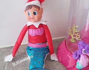 Mermaid Elf Costume Dress Up Mermaid Elves Fun Doll Clothes Elf Clothes Costumes Christmas Friends and Fun