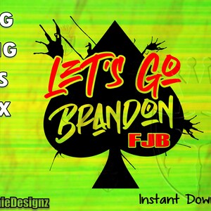 Laisse aller Brandon Svg Png Eps Dfx Fichier, FJB Digital Instant Download, Cricut Silhouette Svg Cut Fichiers