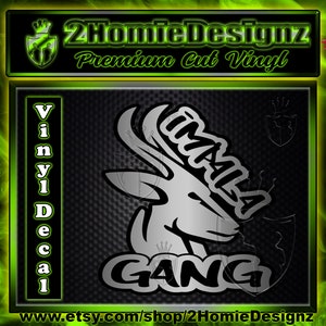 Impala Gang Impala Head 2 Color Vinyl Decal | Multiple Sizes & Colors | Show Your Love for Impalas and Stand Out