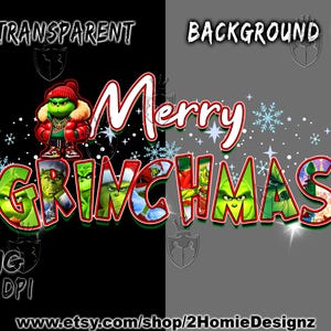 Festive Merry Grinchmas Digital PNG - Christmas Movie Inspired Sublimation Design for DIY Holiday Decor & Gift Creations. Instant Download