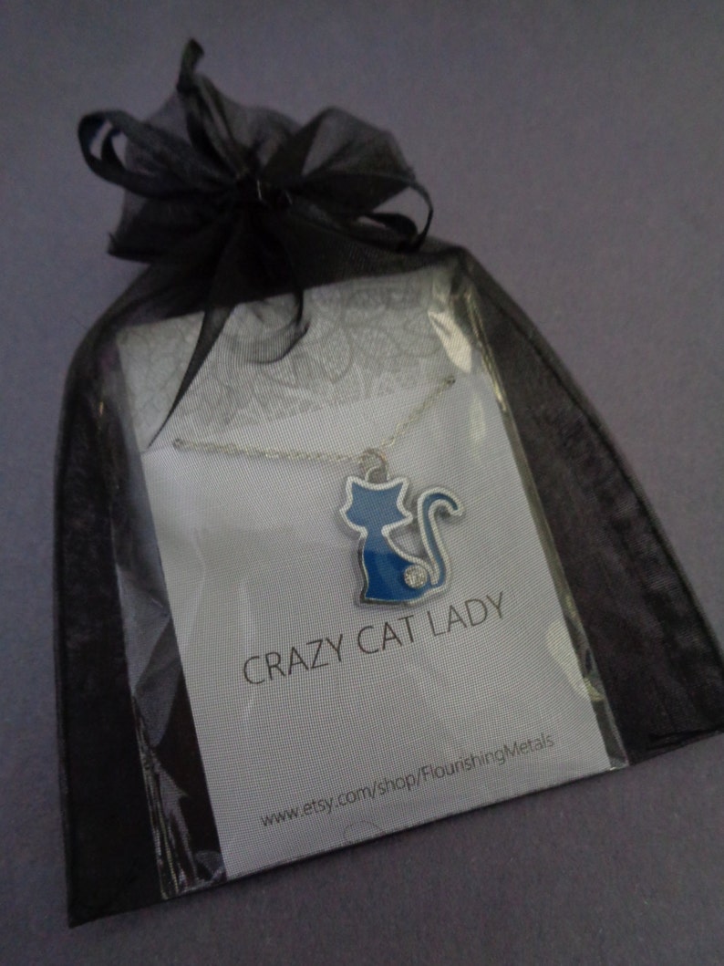 Cat necklace Cat Jewelry Crazy Cat Lady Best Friend Gift Friendship necklace Sister Gift Gift for Her