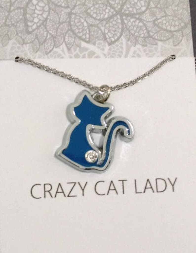 Cat necklace Cat Jewelry Crazy Cat Lady Best Friend Gift Friendship necklace Sister Gift Gift for Her