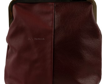 Handtasche aus echtem Leder „Elegance“ , Umhängetasche | Tagestasche | Abendtasche