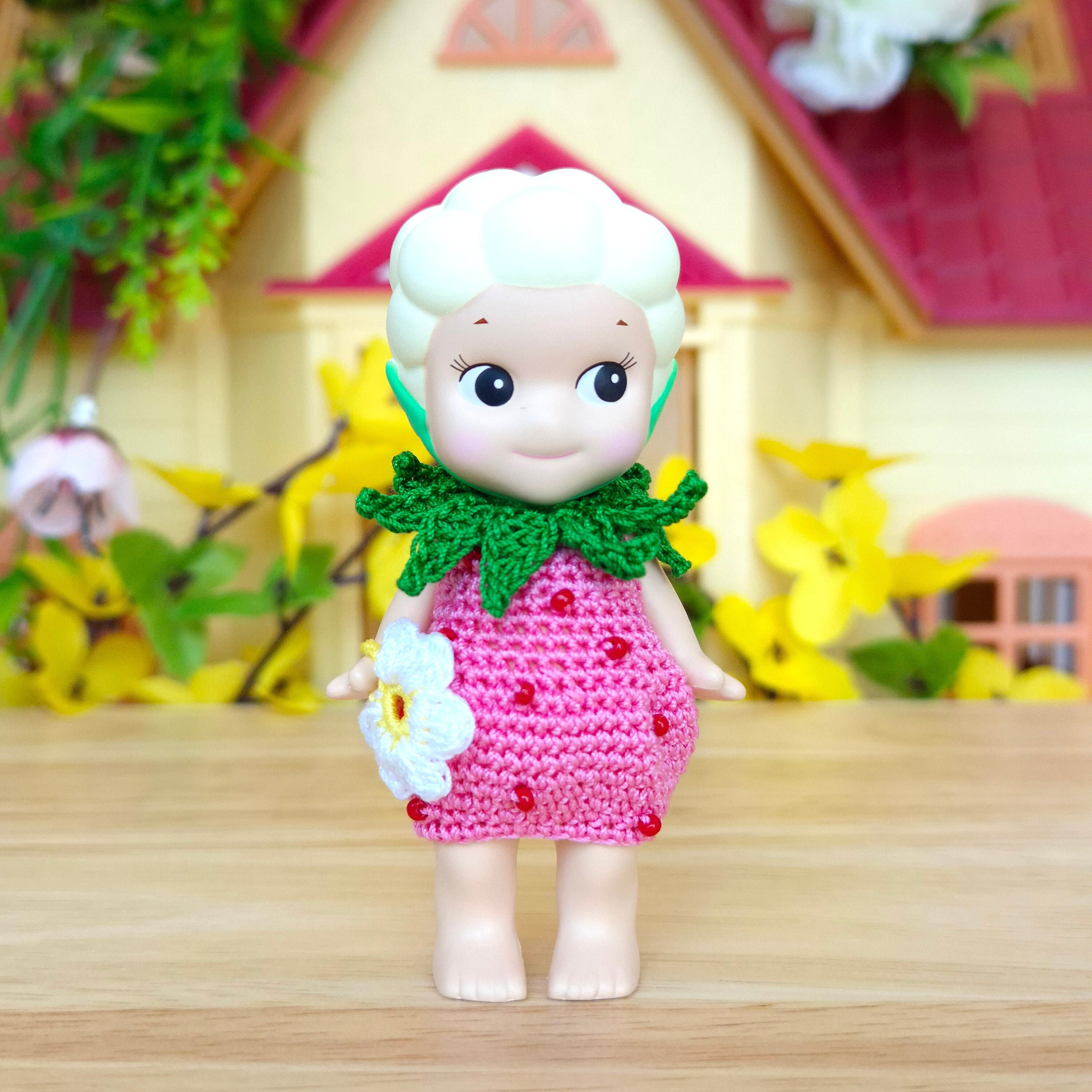 Pink Sweet Strawberry Dress – Handmade Outfit for Sonny