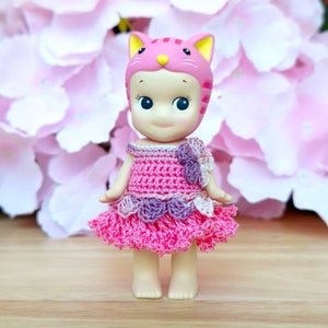 Berry Ruffle Mini Dress for Sonny Angel (Doll Not Included)