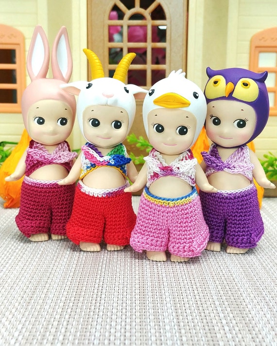 Lot De 4 Mini Vêtements De Poupée Pour Sonny Angel, Hauts Et Jupes Pour Poupées De Collection De 7,6 Cm Pour Collectionneurs Adultes, Conçus Pour L'affichage Et La Décoration (lavande Fantaisie