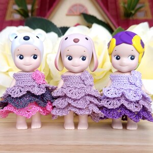 Layered Bloom Dress – Handmade Outfit for Sonny Angel (Doll Not Included)