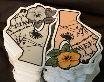 Frank Iero Ween Hand Pansy Sticker