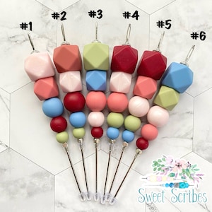 Colección Spring #7 de 5&quot;, escribano de galletas, herramienta de escribano, escribano rosa, escribano de silicona, herramienta para galletas, escribano de galletas