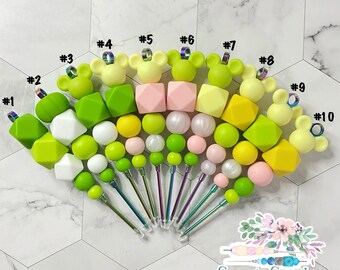 4.3" Spring Mickey Collection, Cookie Scribe, Scribe Tool, Colorful Scribe, Silicone Scribe, Cookie Tool