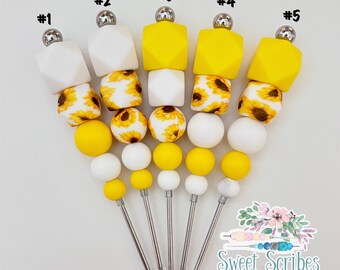 Colección n.º 2 de girasol blanco de 4,3 pulg., Marcador de galletas, Herramienta de escritura, Marcador de girasol blanco, Marcador de silicona, Herramienta para galletas, Marcador de galletas