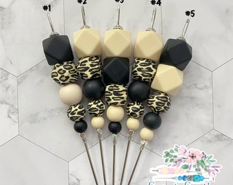 Colección de estampado de leopardo de 5", escribano de galletas, herramienta de escribano, escribano rosa, escribano de silicona, herramienta para galletas, escribano de galletas