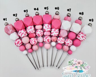 Colección de estampado de vaca rosa de 4,3", escribano de galletas, herramienta de escribano, escribano de estampado de vaca rosa, escribano de silicona, herramienta de galletas, escribano de galletas