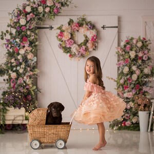 Door To Eden -Photography Printed Backdrop- Fabric Backdrop- Polypaper Backdrop- Spring- Summer- Mother&#39;s Day- Flowers