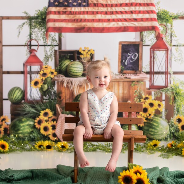 Sweet American Summer - Wrinkle Free Fabric - Photography Backdrop