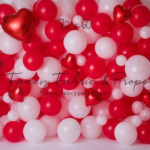 Loving Valentine Balloon Wall shops -Wrinkle Free Fabric- Photography Backdrop