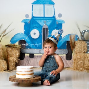 Little Blue Truck -Poly Paper- Photography Backdrop